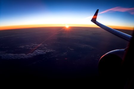 Aerial View Of White Clouds During Sunset photo