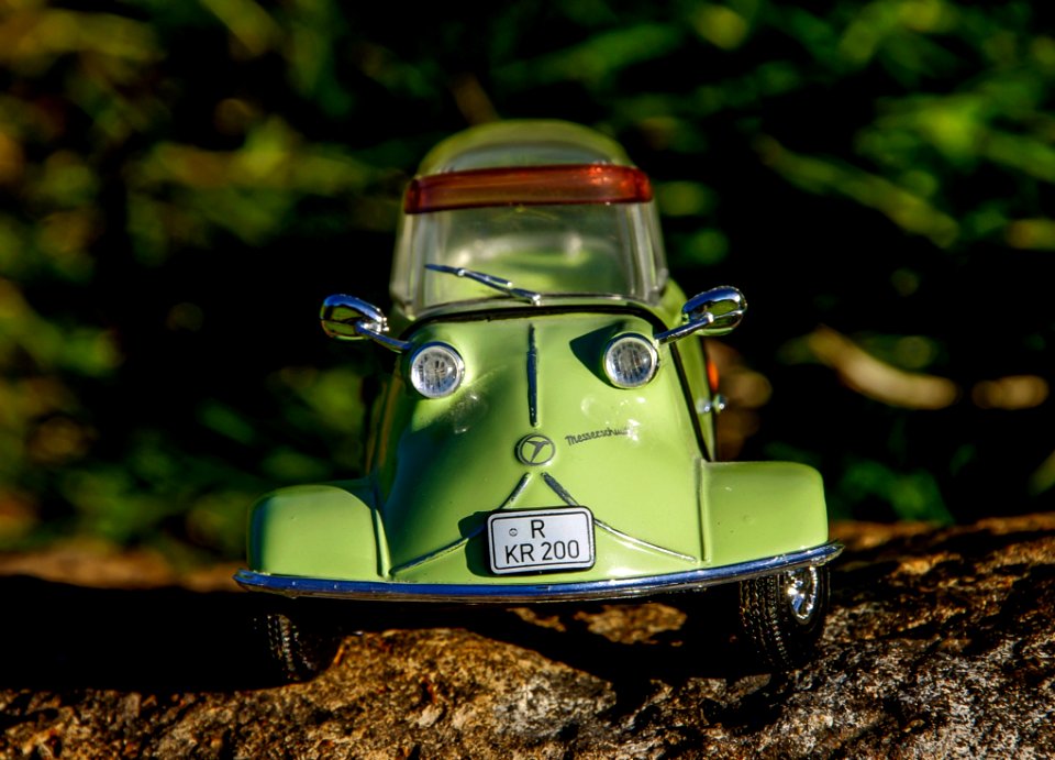 Green And Gray Miniature Car Toy
