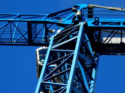 Blue Metal Crane