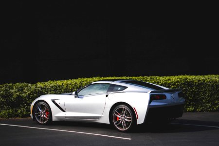 White Coupe Car Near Green Grass