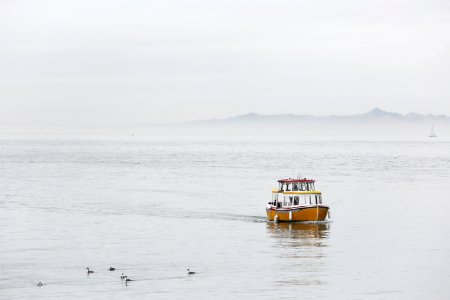 Boat On Foggy Seas photo