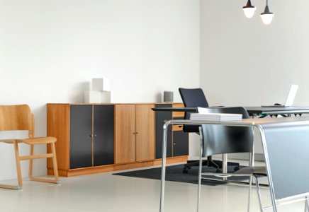 Desk And Cabinets In Office