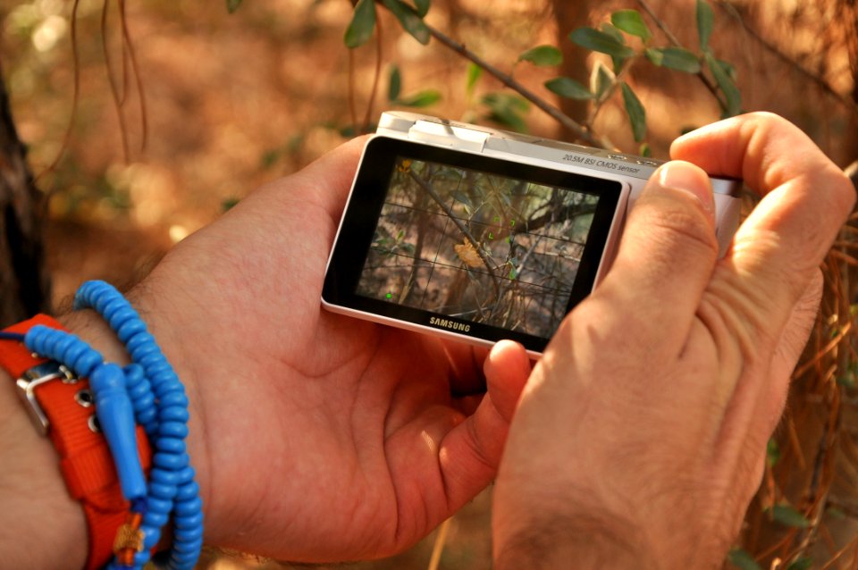 Silver Samsung Point And Shoot Camera