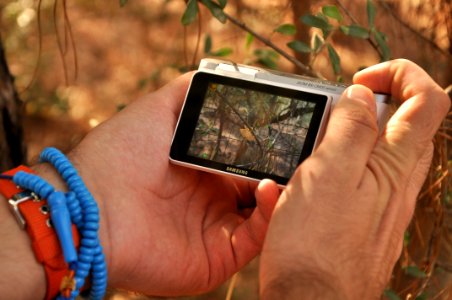 Silver Samsung Point And Shoot Camera