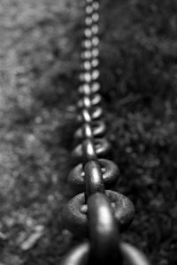 Metal Chain In Grayscale And Closeup Photo photo
