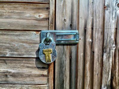 Door With Padlock photo