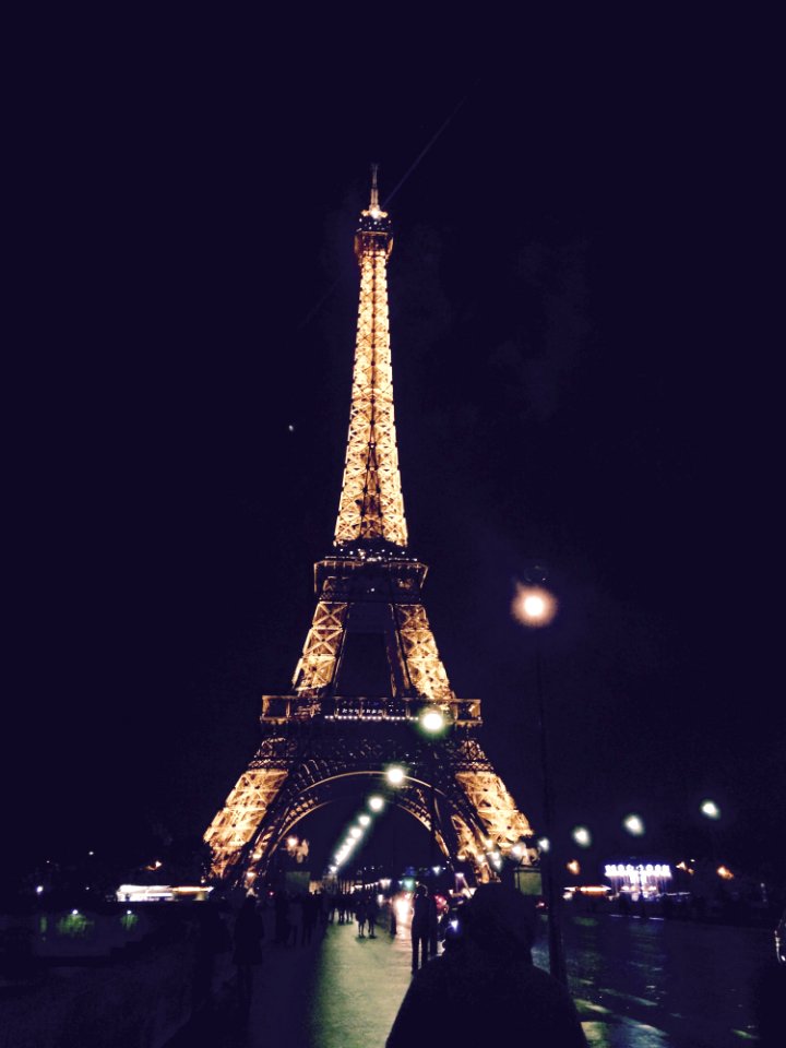 Eiffel Tower Paris France At Night