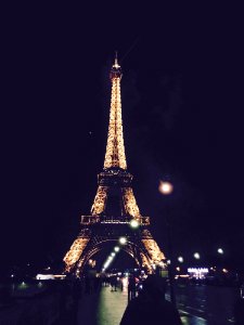 Eiffel Tower Paris France At Night photo