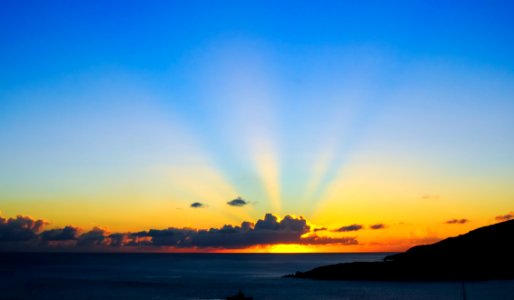 Sunset Over Coastline photo