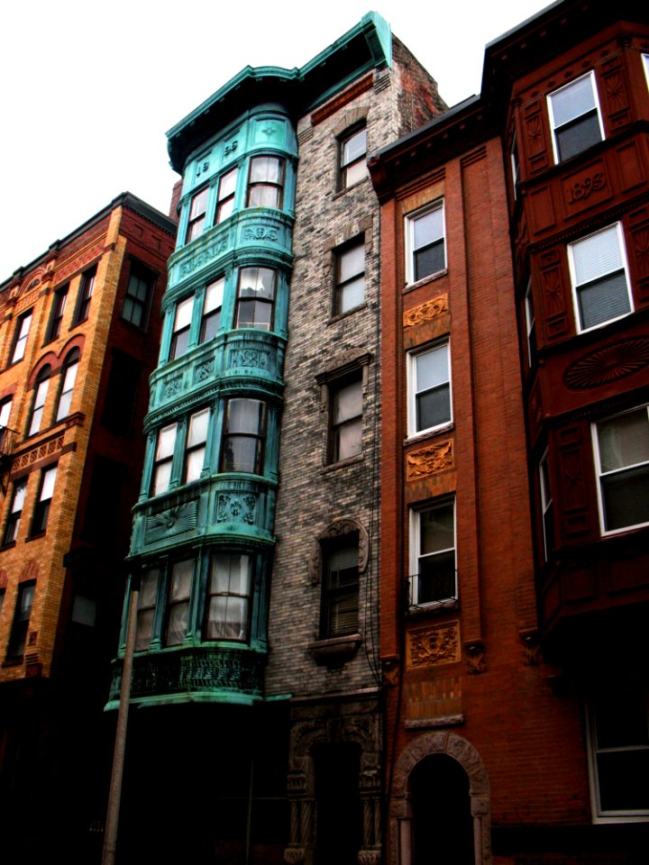 Colorful Brick Row Houses
