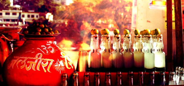 Bottled Drinks In Arabic Restaurant