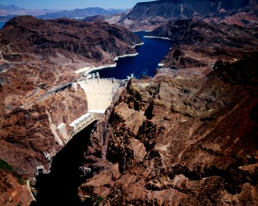 Above Hoover Dam near Boulder City, Nevada. Original image from Carol M. Highsmith’s America, Library of Congress collection.