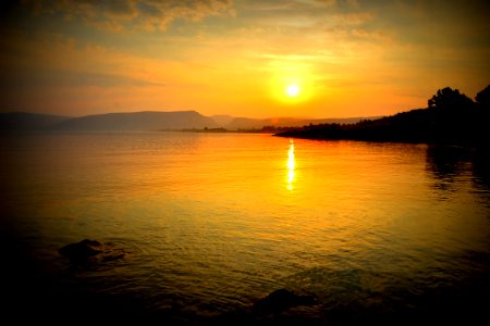 Sunset On Lake