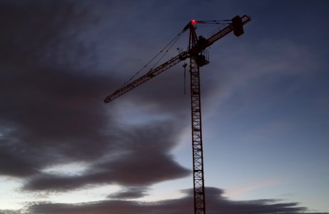 Large Crane And A Threatening Sky photo