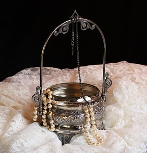 Lace old silver tarnish