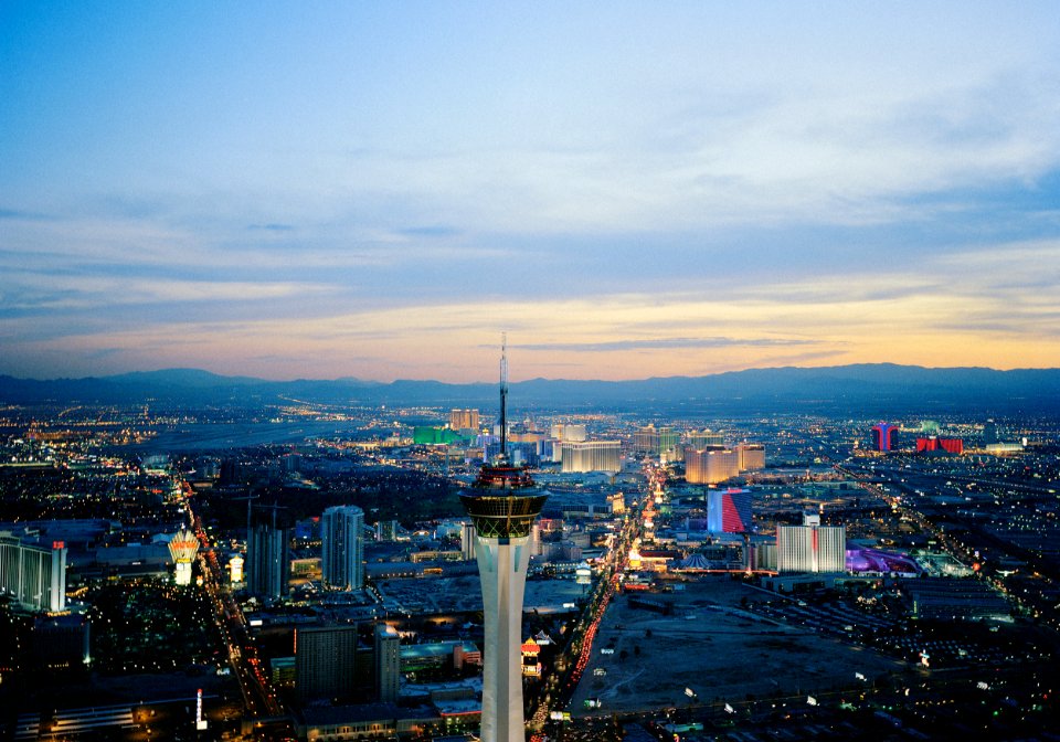The Las Vegas Strip. Original image from Carol M. Highsmith’s America, Library of Congress collection.