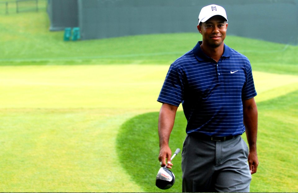 Tiger Woods On Golf Course