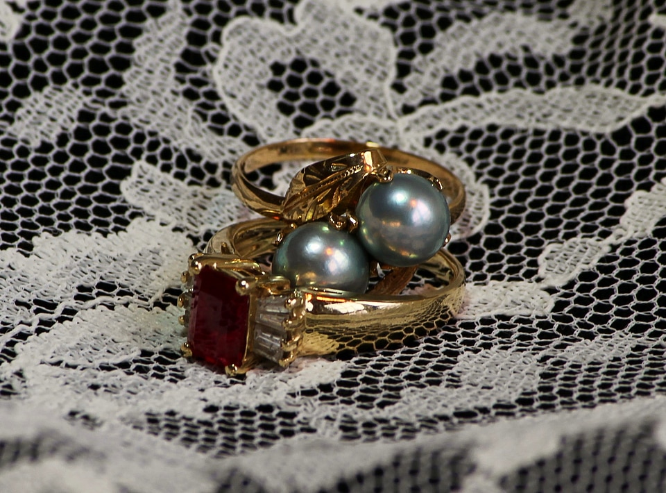 Diamonds pearls lace