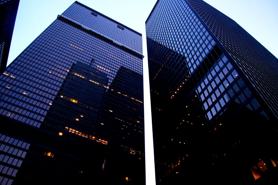 Worms Eye View Architectural Photography Of High Rise Building photo