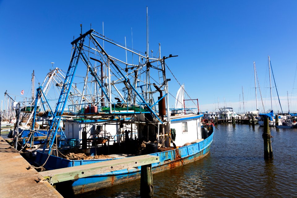 Harbor scene in the Mississippi Gulf Coast. Original image from Carol M. Highsmith’s America, Library of Congress collection.
