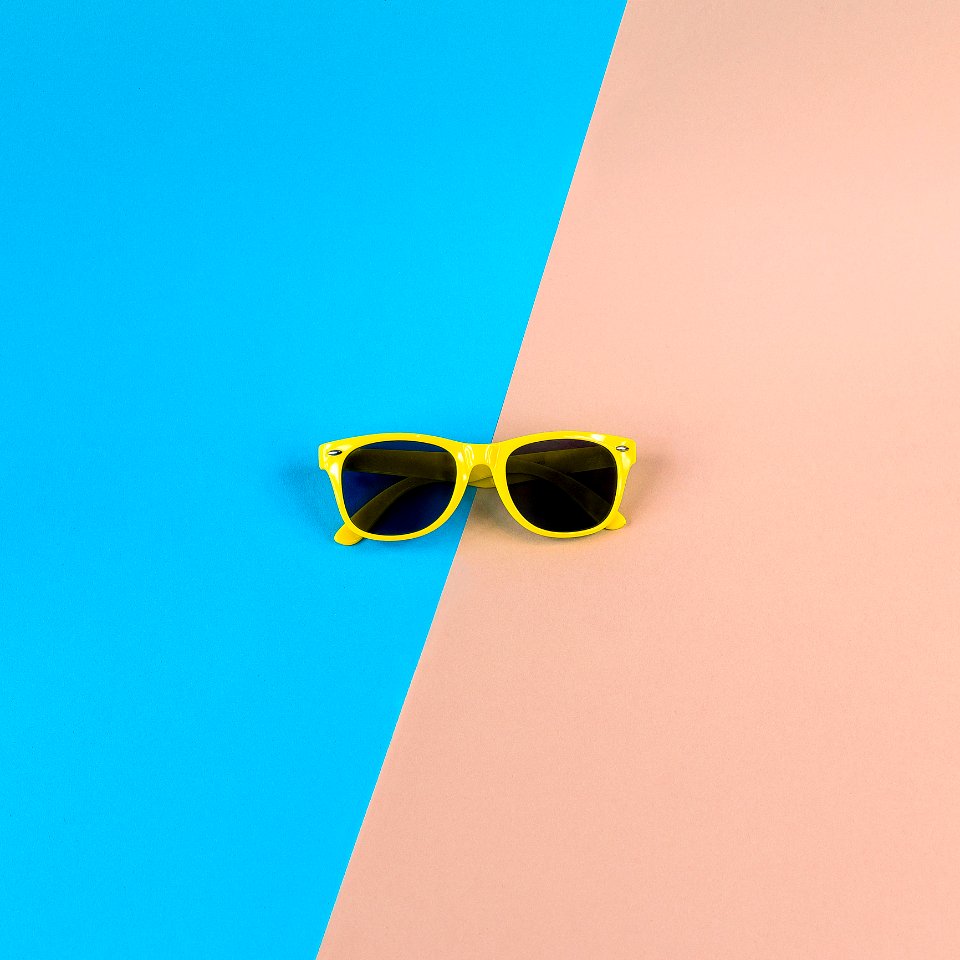 Yelllow Framed Wayfarer Sunglasses
