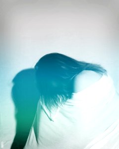 Woman Covered By White Cloth