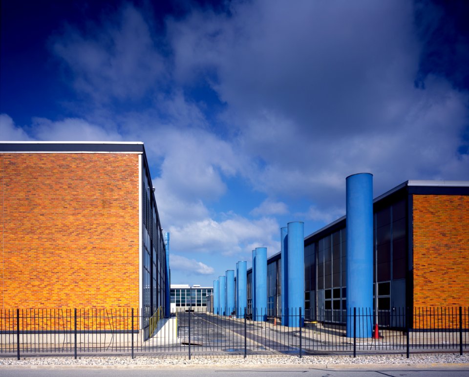 General Motors Technical Center Building, Warren, Michigan (1980-2006) by Carol M. Highsmith. Original image from Library of Congress.