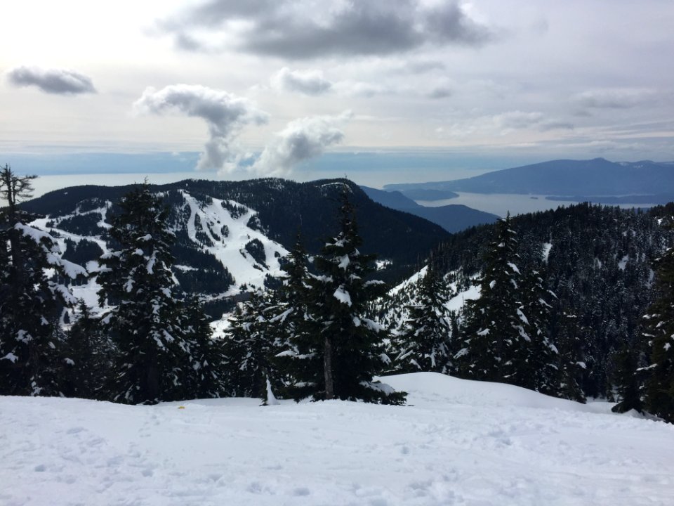 High Altitude View Of Snowy Mountain During Daytime