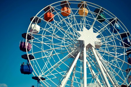 White Steel Ferris Wheel