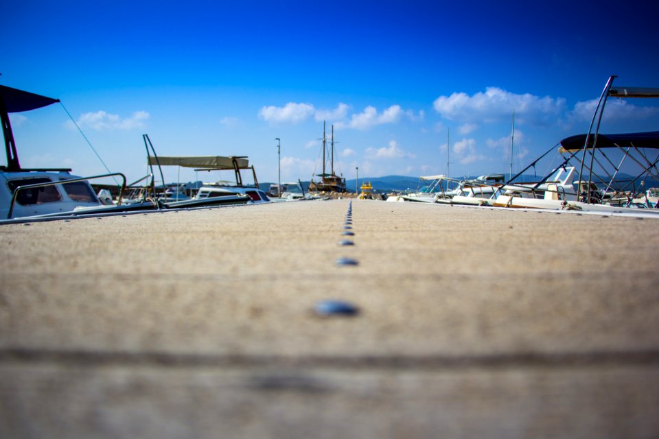 Empty Boardwalk Of Ship Dock
