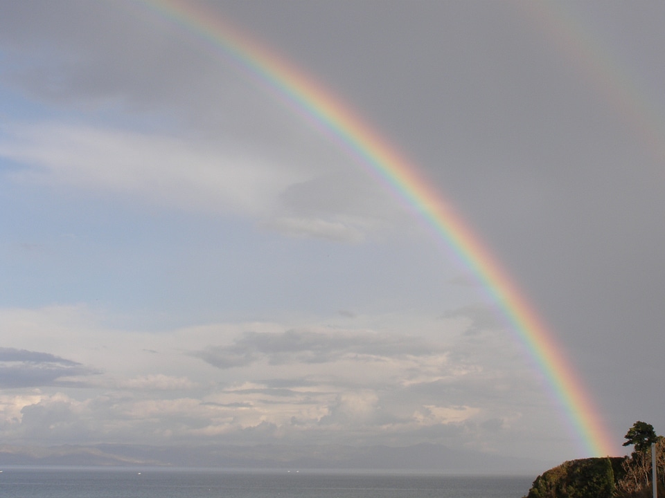Lesvos greece gray rainbow