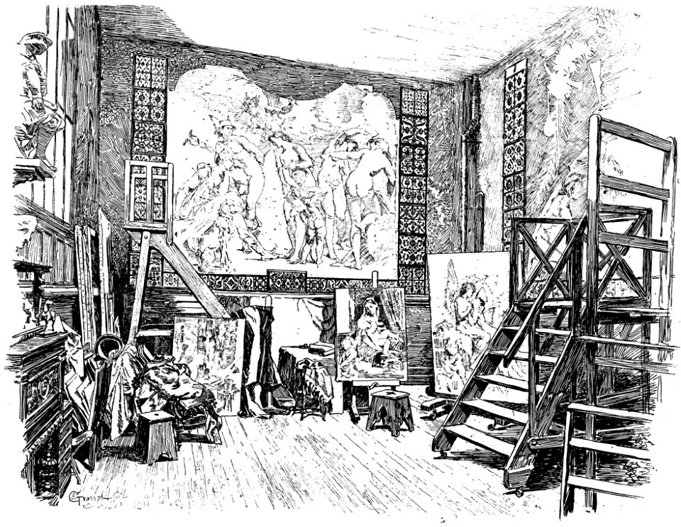 Line Drawing Of Museum Interior