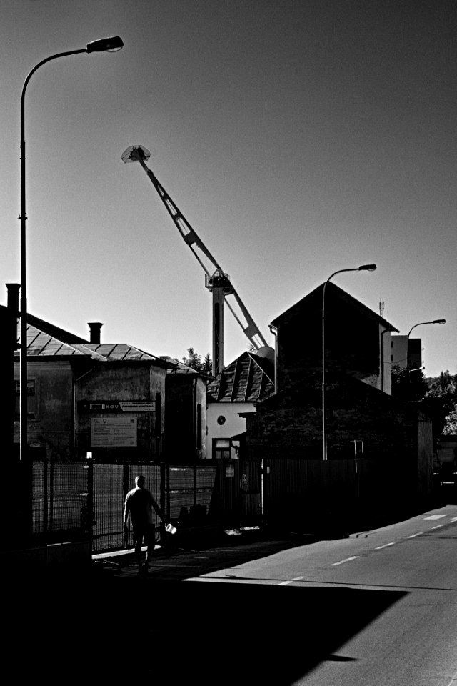 Black And White Street Scene