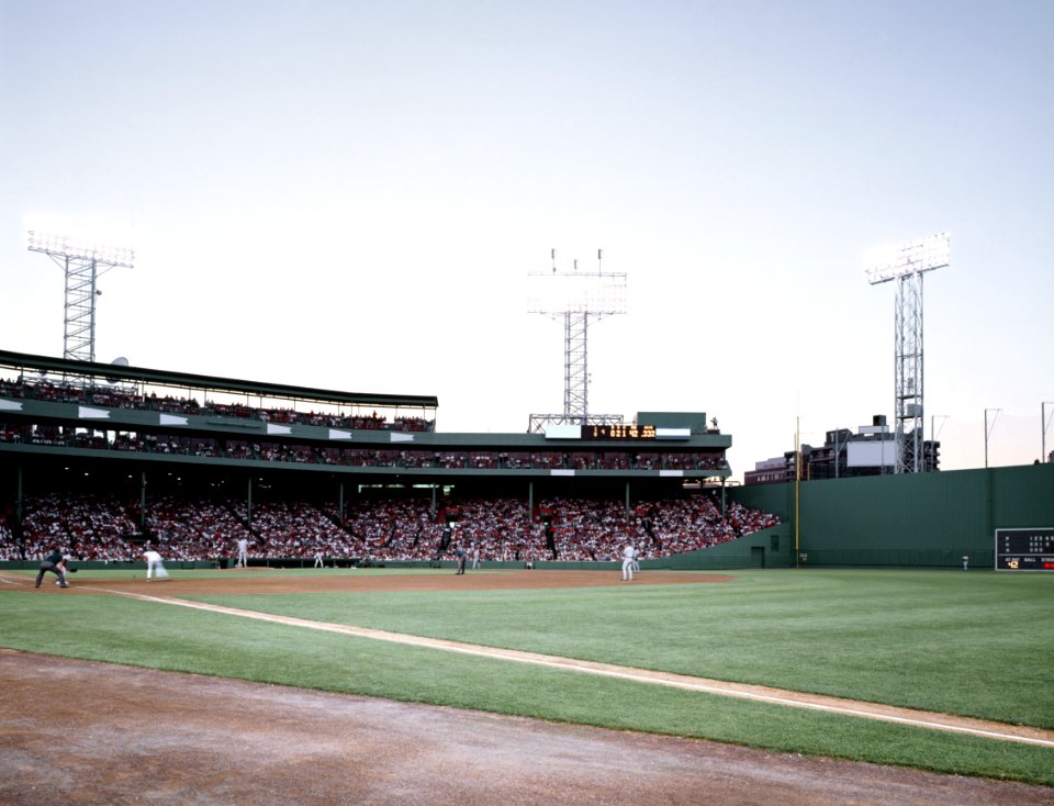 Fenway Park and the 'Green Monster,' Boston. Original image from Carol M. Highsmith’s America, Library of Congress collection.