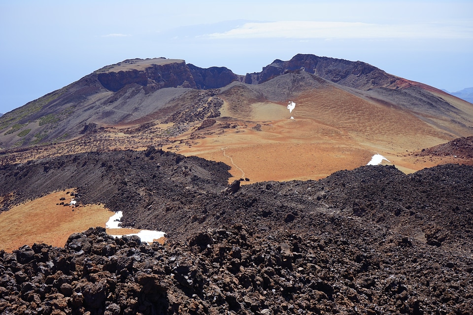 Volcanic crater crater mountain