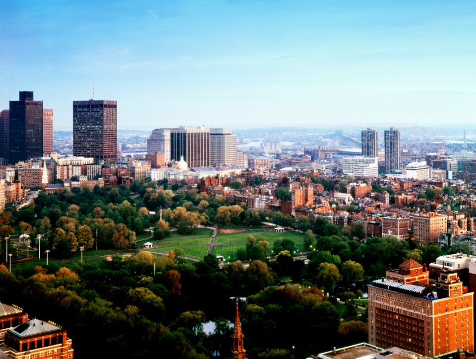 Boston Common, Bostson, Massachutes. Original image from Carol M. Highsmith’s America, Library of Congress collection.
