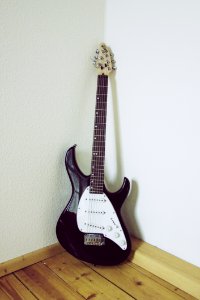 Black And White Electric Guitar