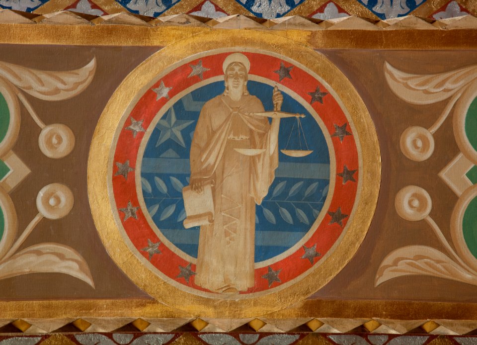 Details from the million dollar courthouse, the Theodore Levin United States Courthouse, Detroit Federal Building, Detroit, Michigan (2010) by Carol M. Highsmith. Original image from Library of Congress.