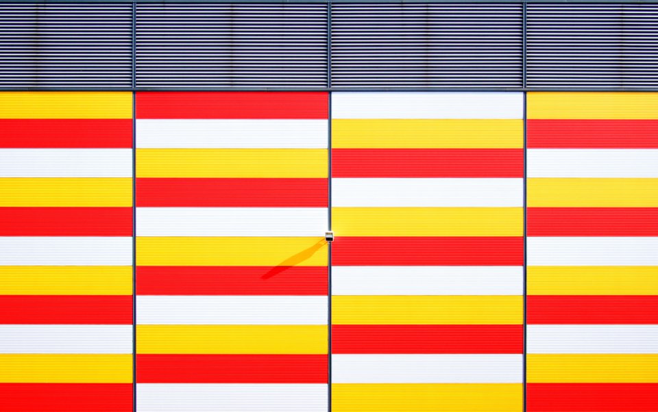 Gray Red Yellow And White Textike