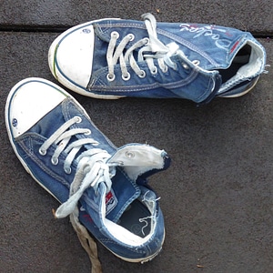 Blue sport sports shoes