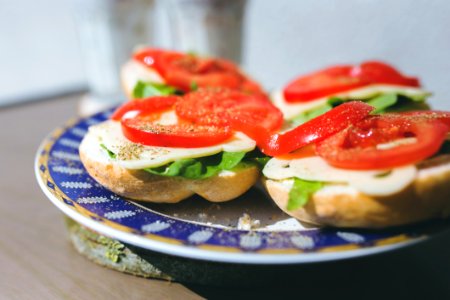 Sandwiches With Cheese Lettuce And Tomato On A Plate