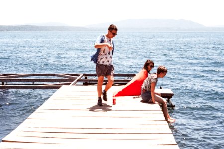 Wooden Boarded Pier Dock photo