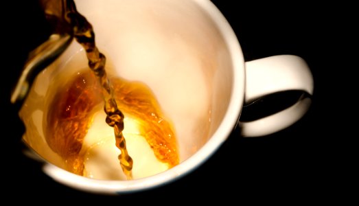 Tea Poured In White Ceramic Cup photo