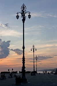 Clouds street lights trieste