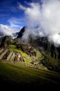 Top View Of Ancient Ruins Under White Cloudy Sky