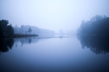 Fog Over River Banks photo