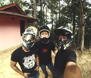 Dirt Bikers In Helmets