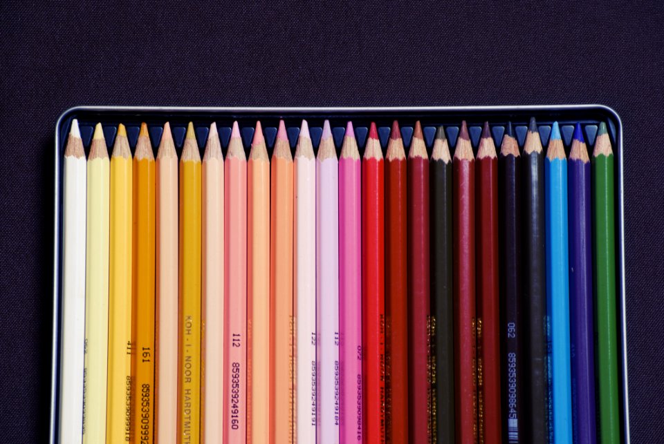 Set Of Colorful Pencil Crayons