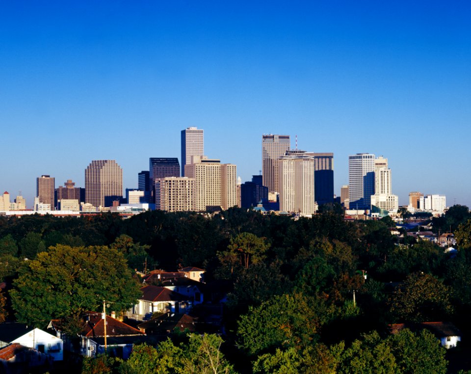 New Orleans Skyline. Original image from Carol M. Highsmith’s America, Library of Congress collection.