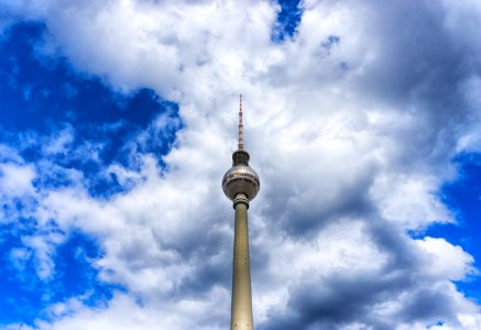 Needle Tower Above White Clouds During Daytime photo